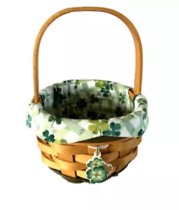 Longaberger "Lucky You" 2001 Basket, Fabric/Plastic Liner and Charm - Picture 1 of 7