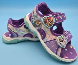 PAW PATROL EVEREST & SKYE Light-Up Sandals Toddler Size 8,NWOT, Dble Straps  - Picture 1 of 24