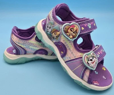 Sandalias iluminadas PAW PATROL EVEREST & SKYE para niños pequeños talla 8, nuevas sin etiquetas, correas dobles  Foto 1 de 4