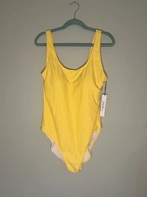 Traje de baño Nicole Miller Studio de una pieza amarillo brillante para mujer talla 2X playa nuevo con etiquetas Foto 1 de 4