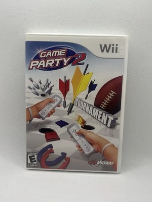 Game Party 2 Nintendo Wii 2008 Video Game Bowling Darts Horseshoes Complete - Image 1 of 4
