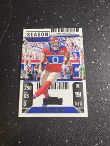 2024 Panini Contenders - Biglietto Stagione Brian Burns #74 NFL New York Giants LB - Foto 1 di 2