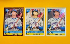 BRANDON NIMMO 2025 Topps Heritage #37 CHROME BURGUNDY SPARKLE, CHROME, and Base - Picture 1 of 2