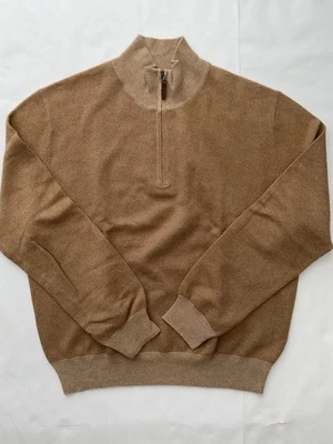 Nuevo sin etiquetas Polo Ralph Lauren Algodón y Cachemira Cuarto Cremallera Pullover - Talla L Foto 1 de 4