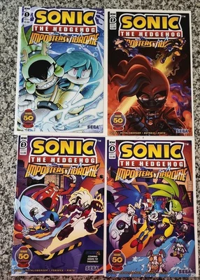 Sonic The Hedgehog: Imposter Syndrome 全套 #1-4 保护套 A+B 变体浪涌套件 — 第 1/4 张图片