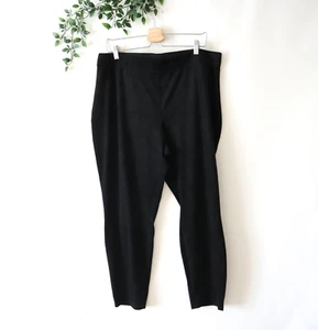 NEW Express Women's Black Faux Suede Leggings Size XL Extra Large - Picture 1 of 4