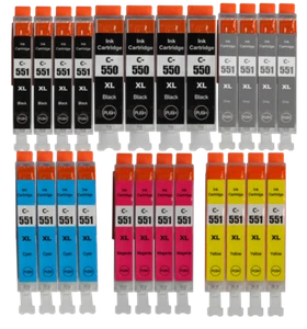 24x drucker Patronen für Canon PIXMA MG6350 MG7150 MG7550 IP8750 inkl grau - Bild 1 von 1