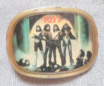 Kiss Love Gun Pacifica 1977 Hebilla de Cinturón As Paul Peter Gene Latón Envío Gratis Foto 1 de 3