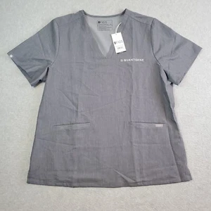 Figs Casma Scrub Top Size 2XL Short Sleeve V-Neck Gray 3 Pocket with LOGO* NEW - Picture 1 of 10