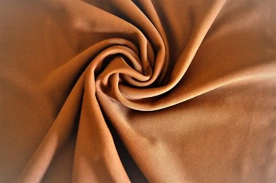 2 Yards Milk Chocolate Brown Polyester Blend Fabric  72" X 54"  - Image 1 of 2