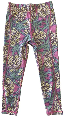 Leggings capri marfil Ella estampado piña pliegue sobre cintura mujer/junior XS Foto 1 de 4