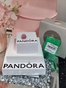 New Genuine Pandora Rose Gold Pink Oval Cabochon Charm Rrp 70 - Picture 1 of 8
