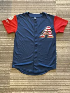 Arizona Diamondbacks Jersey Stadium Giveaway Youth LRG Red White Blue Flag Logo - Picture 1 of 6