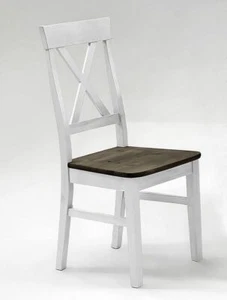 Küchenstuhl 2farbig weiß grau Kiefer holz stuhl Esszimmer Stühle landhaus - Bild 1 von 2
