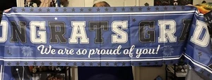 Congratulations Graduation Birthday Fabric Party Banner Decoration - Picture 1 of 2
