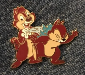 Disney Chip & Dale Chipmunks Water Squirting Flower Design Lapel Pin 2005 - Picture 1 of 2