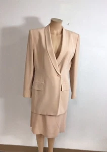 Jones New York Silk Skirt Suit 2 Piece 90’s Shoulder Pads Womens 10 - Picture 1 of 10