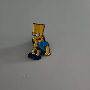 Spilla annoiata Bart Simpson. Bottone cartone animato da collezione - Foto 1 di 3