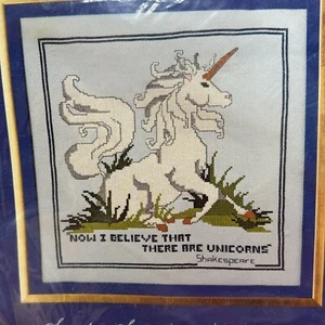 Kit punto croce SHAKESPEARE UNICORNO 50054 qualcosa di speciale CANDAMAR 1982 nuovo - Foto 1 di 5