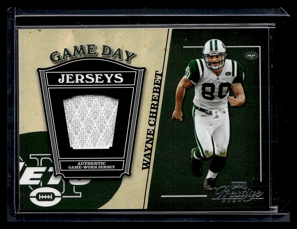 2004 PLAYOFF PRESTIGE GAME DAY JERSEYS GAME USED #GJ37 WAYNE CHREBET NY JETS - Image 1 of 3