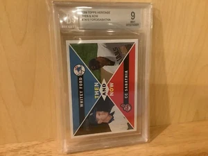 2009 Topps Heritage Then & Now TN10 Ford Sabathia 9.0 Free Shipping - Picture 1 of 3