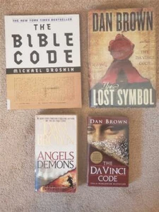 Lot Dan Brown Book DaVinci Code Angels Demons Lost Symbol Bible Code HC Brosnin - Picture 1 of 1