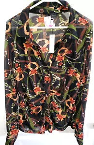 womens NEW NWT PLUS size 3X TOP SHIRT BLOUSE long sleeve SHEER work wear! - Picture 1 of 1