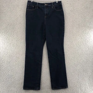 Chicos Jeans Womens 1 US 8 So Slimming Blue Dark Wash Denim Girlfriend Straight - Picture 1 of 12