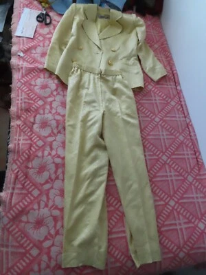 复古罕见 50 年代 60 年代时尚松子女士真丝西装尺寸 3(阅读) — 第 1/4 张图片