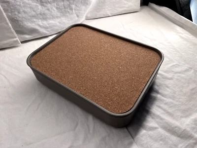 HARVMATTA Box with compartments, dark gray-beige, 9 ½x7x2 ¼ " - Image 1 of 4