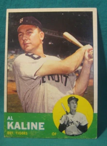1963 Topps #25 - Al Kaline - Detroit Tigers - Hall of Famer - #3631 - Bild 1 von 2