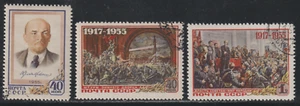 Russia 1955 SC# 1761 - 1763 - 38th Ann. of October Revolution - Used Lot # 117 - Picture 1 of 2