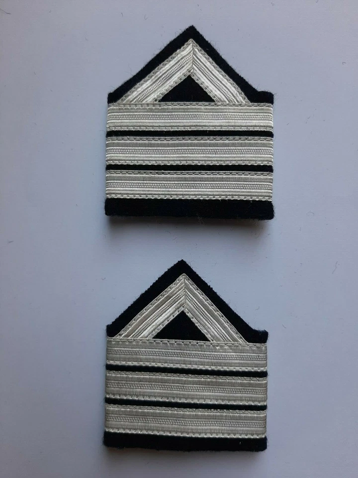 galons epaulettes ARGENT 3 bandes  argent neuf marine AVIATION CIVIL MILITAIRE A - Photo 1/1