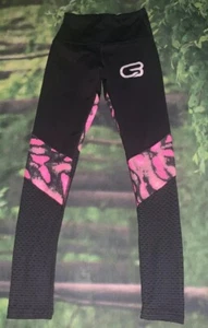 Pheel Trinity Legging Long Pants Pink Camo & Black Mesh Style #1218 Size XS - Picture 1 of 7