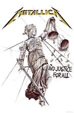 Metallica And Justice For All Poster Flag Textile Fabric Wall Banner Official