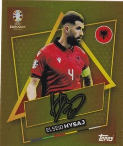 Topps Euro 2024 Sticker Albania ALB SP Elseid Hysaj Signature Star Player Gold - Picture 1 of 2