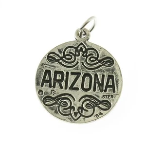 925 Sterling Silver Arizona Gold Rush Miner Panning for Gold Charm Made in USA - Picture 1 of 2