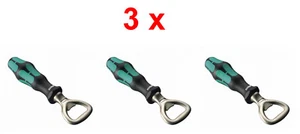 3 x WERA 05030005001 Flaschenöffner Kraftform Kompakt Griff Kapselöffner Öffner - Bild 1 von 4