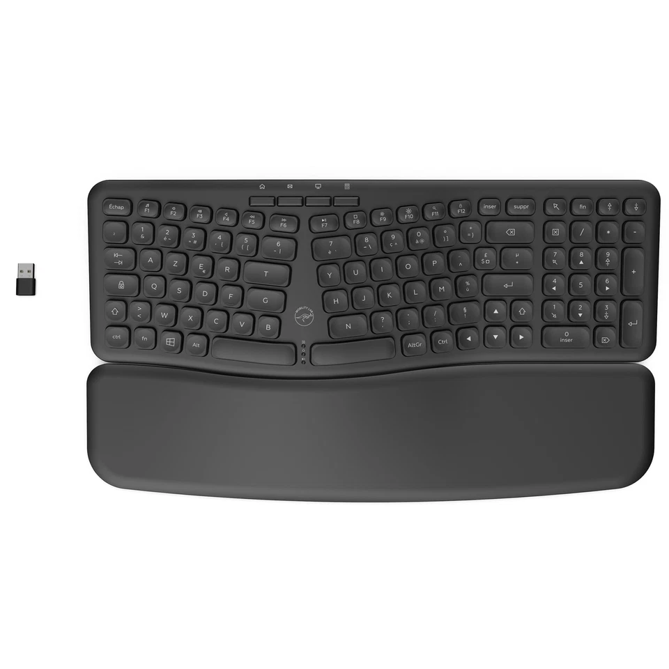 – Clavier Ergonomique sans fil avec repose poignet magnétique – Conception co... - Photo 1/4