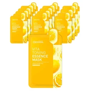 MEDIHEAL Vita Toning Essence Mask 20ml x15 Sheets/Brightening+Samples - Picture 1 of 4