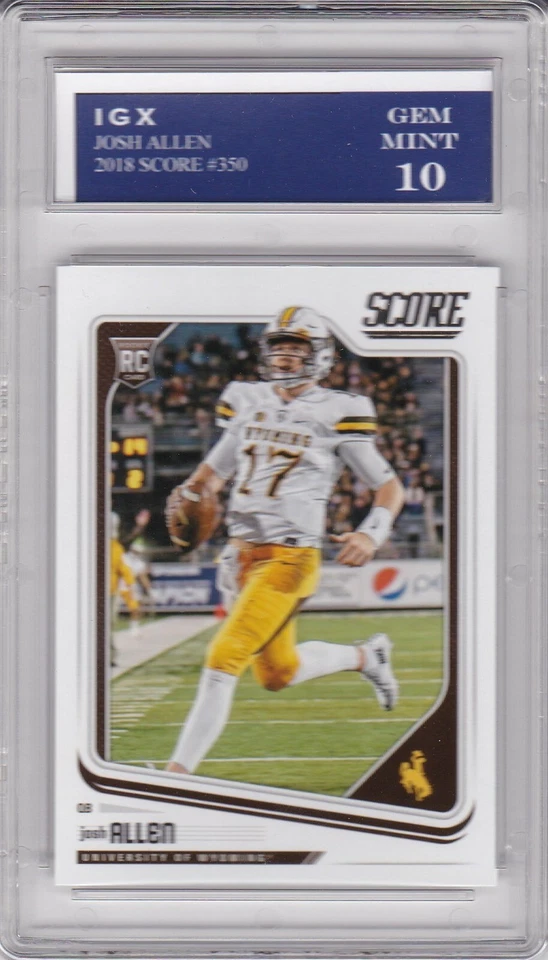 JOSH ALLEN ROOKIE CARD 2018 Score Buffalo Bills Football GRADED GEM MINT 10 RC! - Image 1 of 1