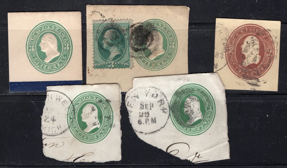 5 Envelope Cut Corners - Mint & Used - see scan - Image 1 of 1