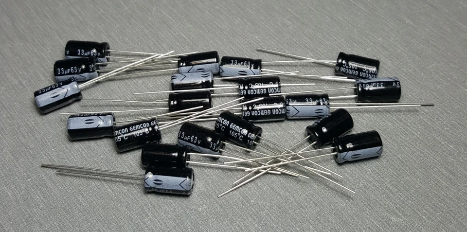 10/20Pcs 33uF 63V High Temp GEMCON PCB Electrolytic Capacitor - image 1 of 1