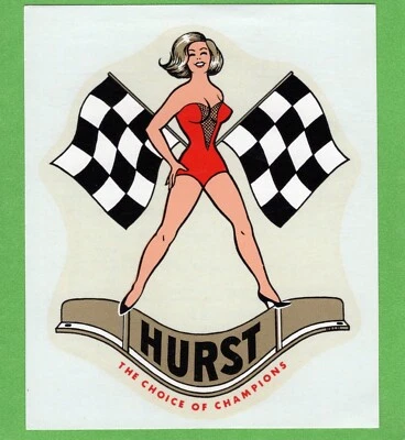 VINTAGE ORIGINAL 1972 "MISS HURST GOLDEN SHIFTER" LINDA VAUGHN WATER DECAL ART - Image 1 of 2