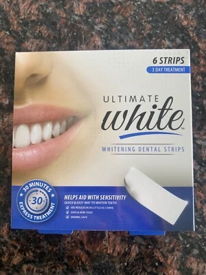 Smart Care Ultimate White Dental Strips 30 Min.teeth whitening 6 strips! 2024+ - Image 1 of 2