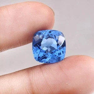 AAA 10x10 MM Fine Quality Natural Ceylon Blue Spinel Loose Cushion Gemstone Cut - Picture 1 of 4