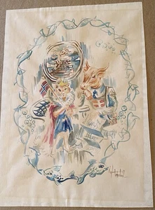Lloyd Herfindahl 1922-96 American Postwar Contempory Artist Marc Chagall Style - Picture 1 of 8