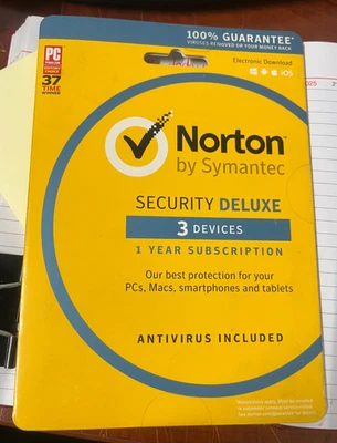 Norton Security Deluxe, 3 Device for Windows/Mac/Andriod/iOS [Boxed] - Image 1 of 2
