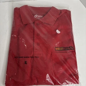 AutoZone Employee Polo Shirt Red Short Sleeve Work Uniform Pocket Logo NEW - Picture 1 of 5