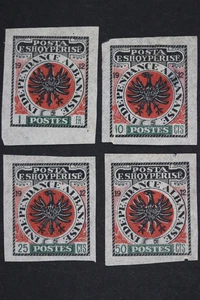 JUEGO DE 4 SELLOS ALBANIA INDEPENDENCE ALBANAISE POSTA ESHQYPERISE MNH/MH - Imagen 1 de 5